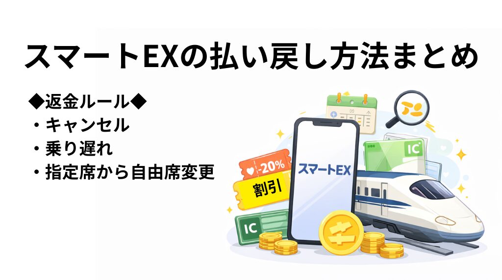 スマートEX払い戻し方法まとめ