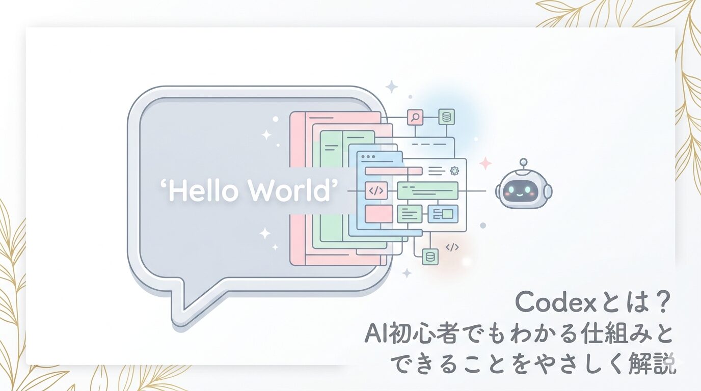 Codexとは？AI初心者でもわかる仕組みとできることをやさしく解説