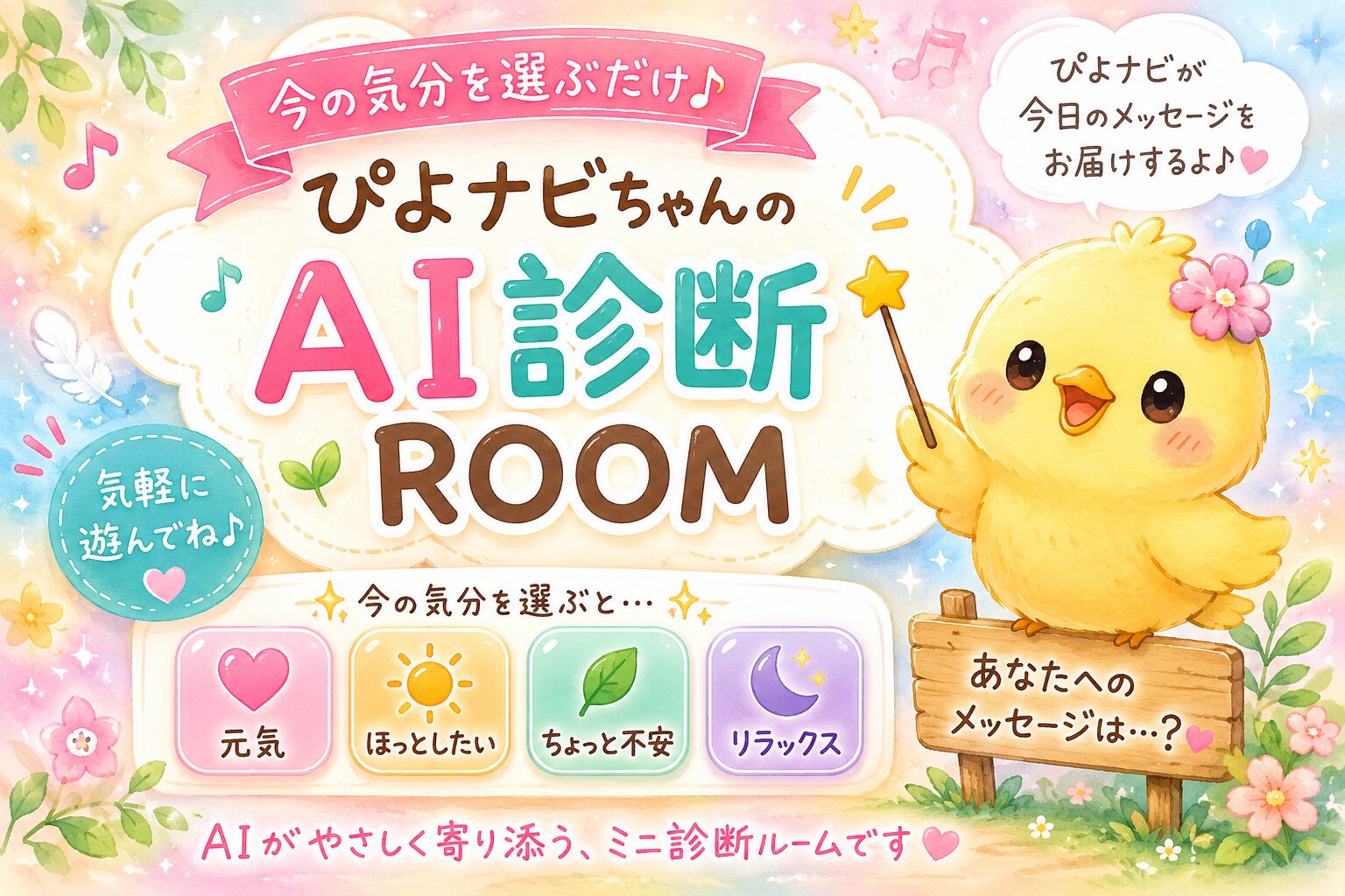 ぴよナビちゃんのAI占い診断