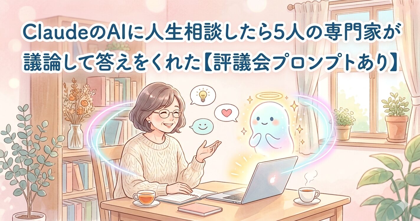 ClaudeのAIに人生相談したら5人の専門家が議論して答えをくれた【評議会プロンプトあり】