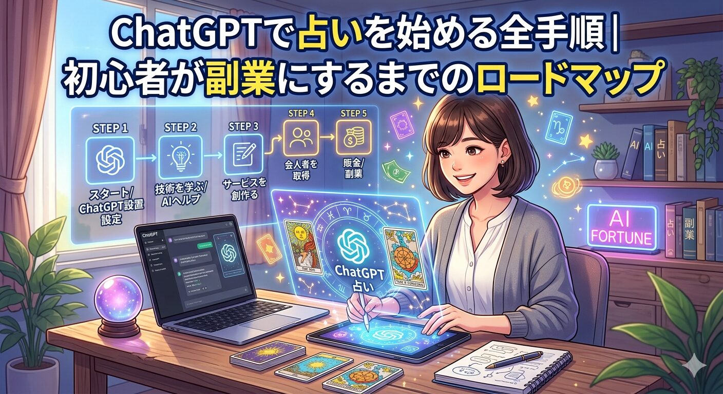 ChatGPTで占いを始める全手順｜初心者が副業にするまでのロードマップ